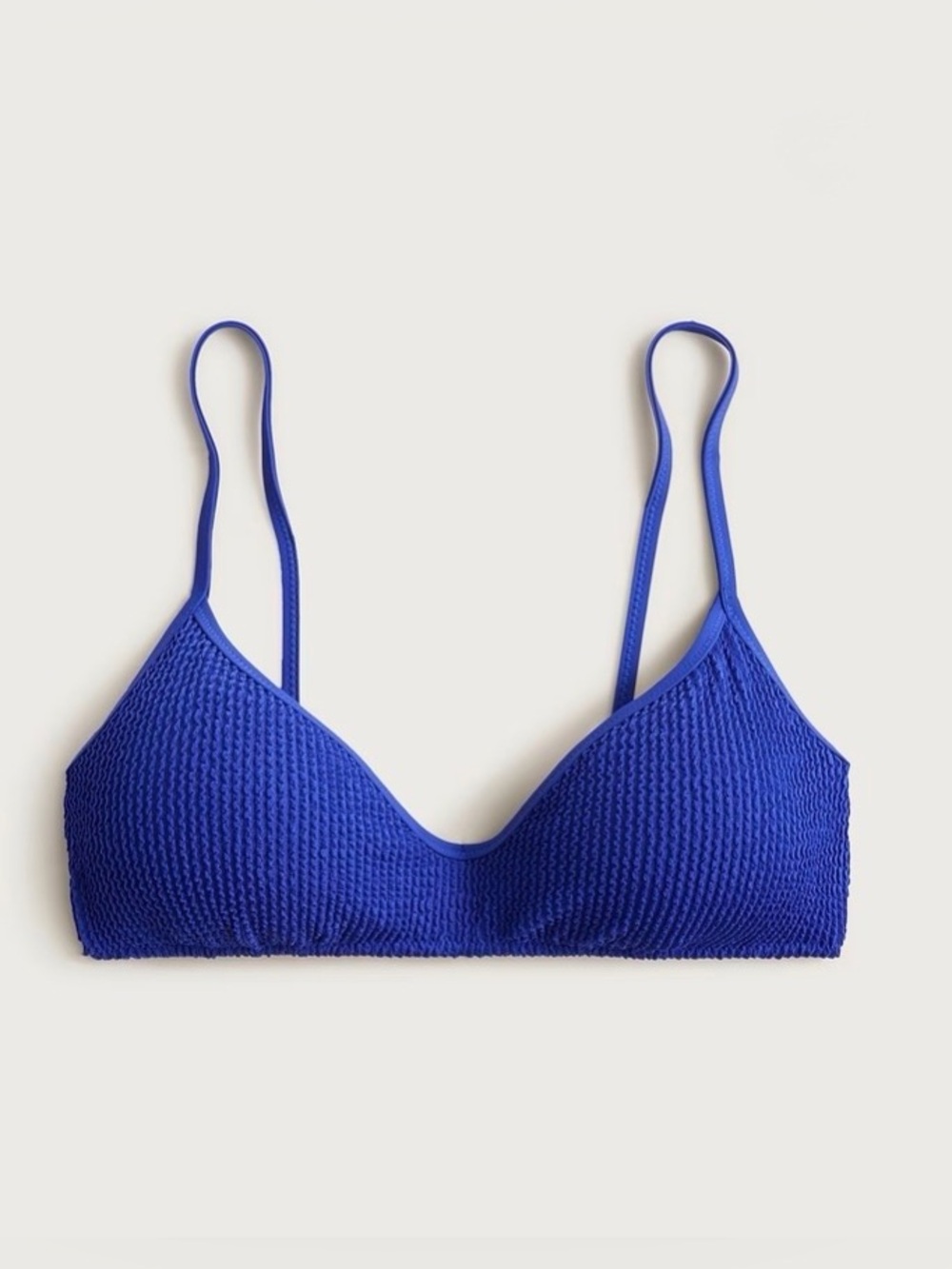 J.Crew. Odessa scrunchie bikini top. Blue.S.NWT.